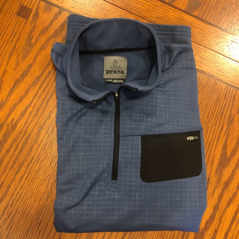 prAna Men’s 1/2 zip Pullover Sweater Blue Size XL - Picture 10 of 12